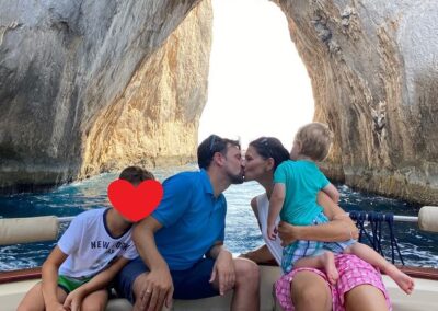 kissing under Faraglione, Capri Island